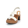 Nu-pieds à talon en cuir